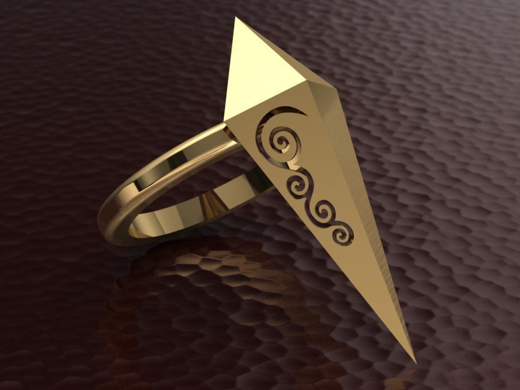 rhombic ring 3D print model_2