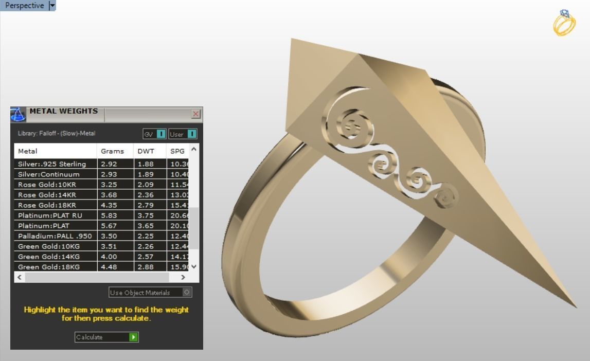 rhombic ring 3D print model_6