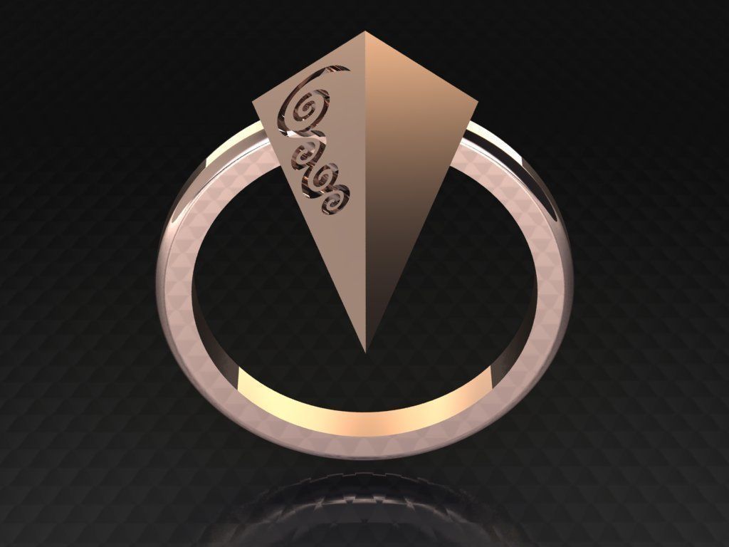rhombic ring 3D print model_33