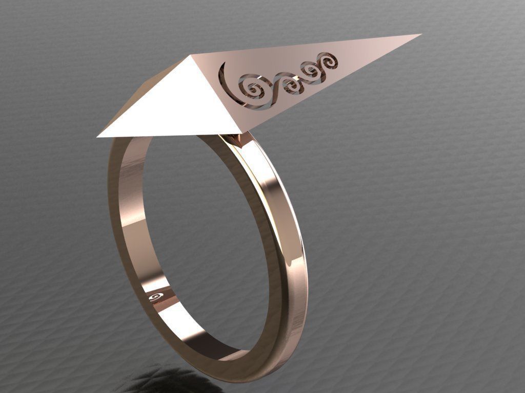 rhombic ring 3D print model_35