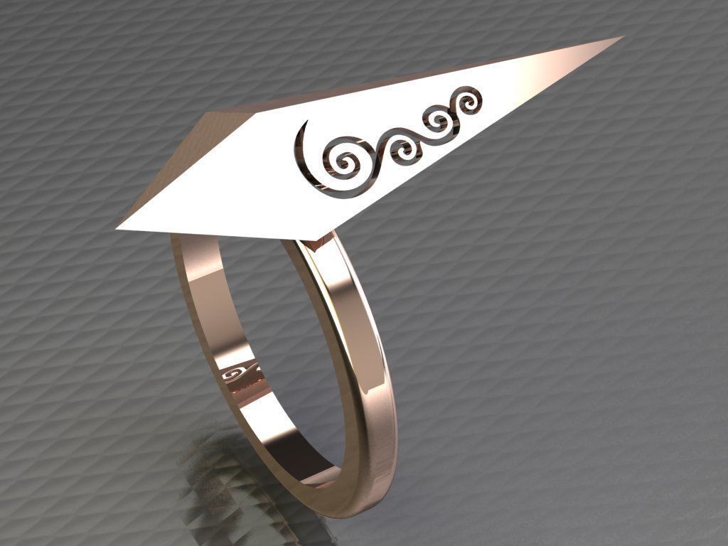 rhombic ring 3D print model_34