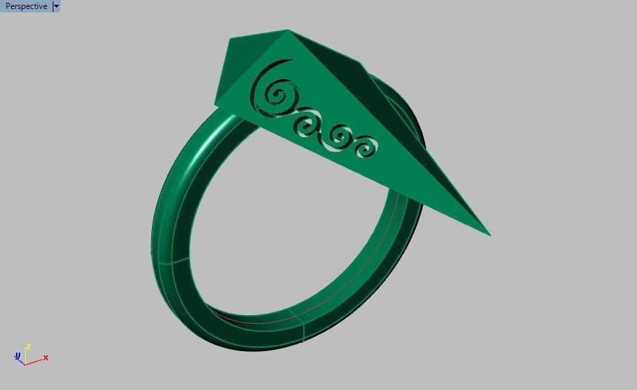 rhombic ring 3D print model_20