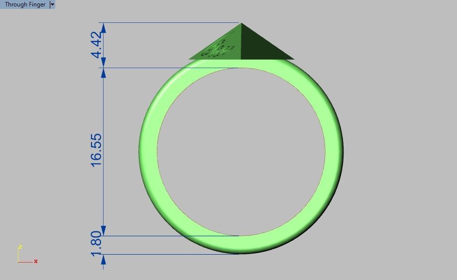 rhombic ring 3D print model_16