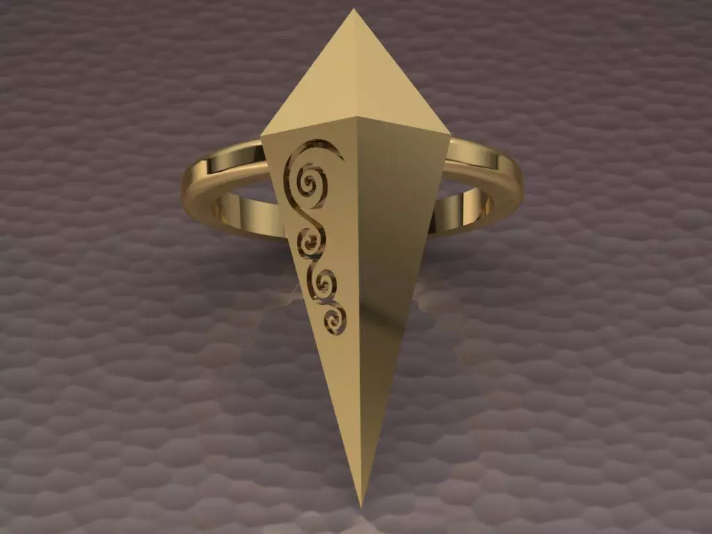 rhombic ring 3D print model_0