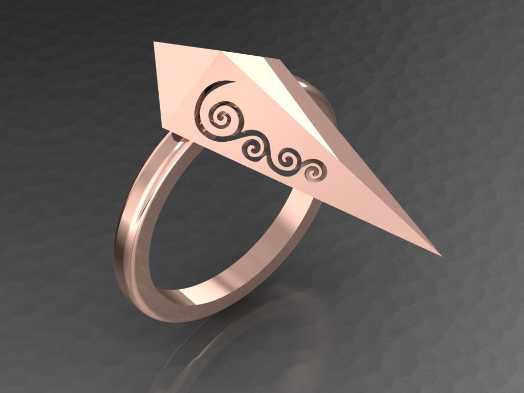 rhombic ring 3D print model_24