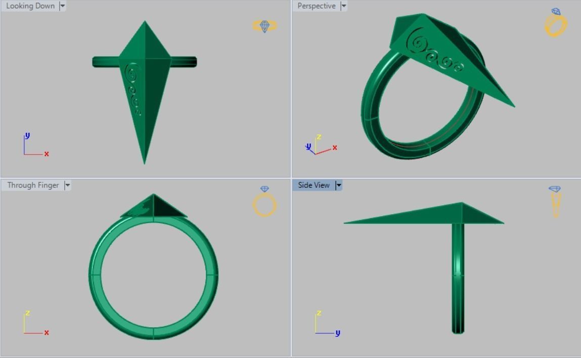 rhombic ring 3D print model_19
