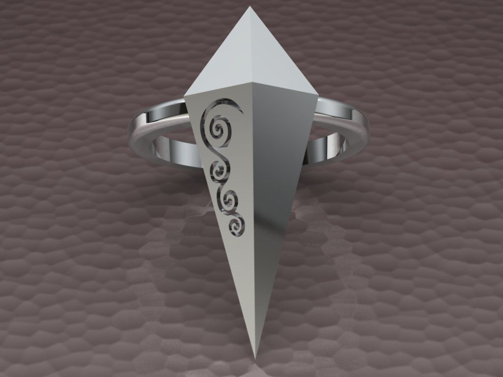 rhombic ring 3D print model_3