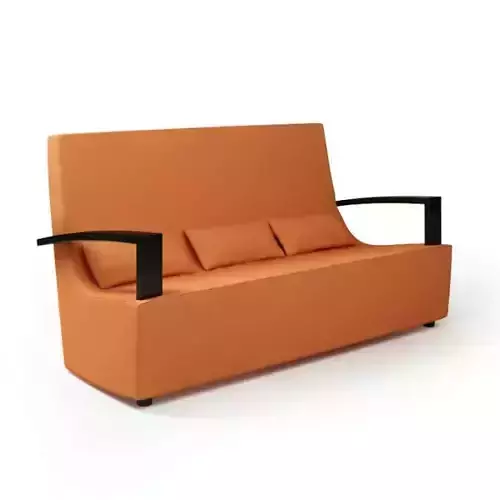 Modern Tan Sofa 3D model