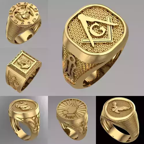 20Pcs MENS RINGS WITH MOTIF