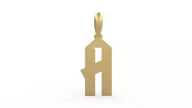 Initial Letters Pendant Monshter A