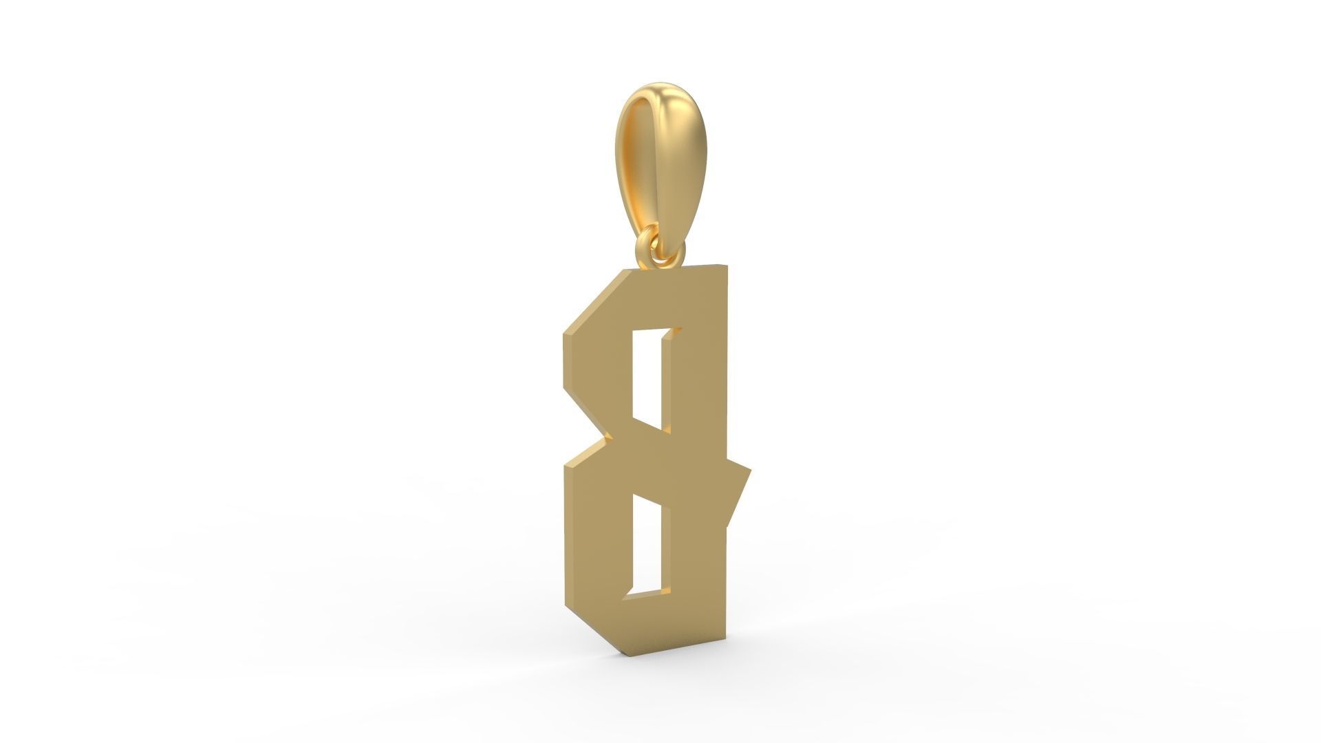 Initial Letters Pendant Monshter B 3D print model_3