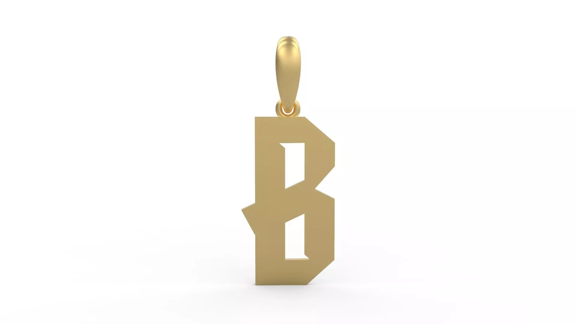 Initial Letters Pendant Monshter B 3D print model_0