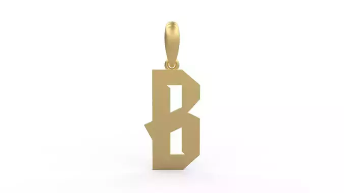 Initial Letters Pendant Monshter B