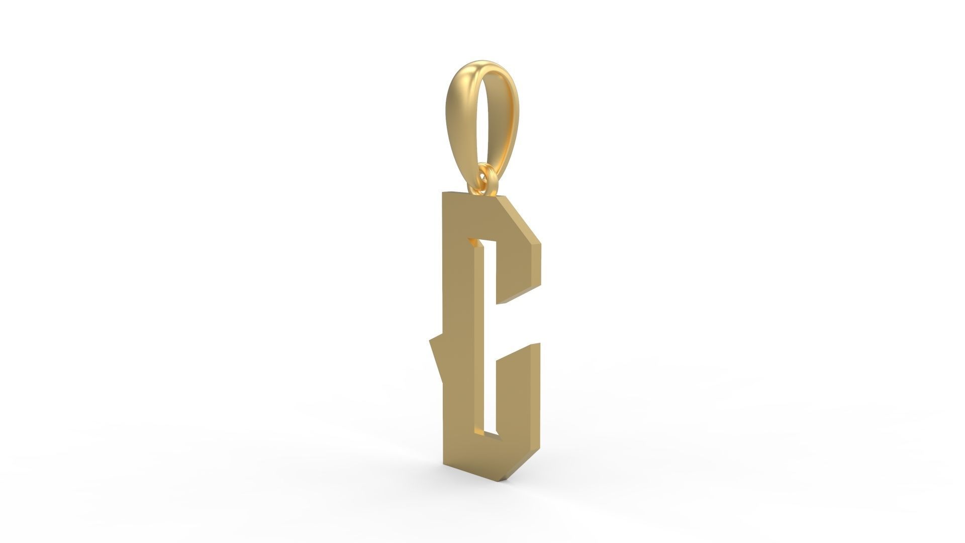 Initial Letters Pendant Monshter C 3D print model_1