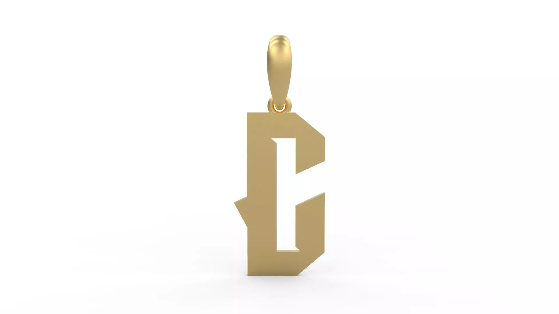 Initial Letters Pendant Monshter C 3D print model_0