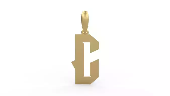 Initial Letters Pendant Monshter C