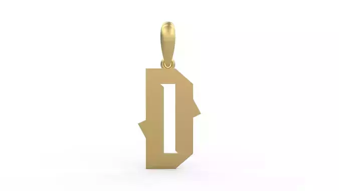 Initial Letters Pendant Monshter D