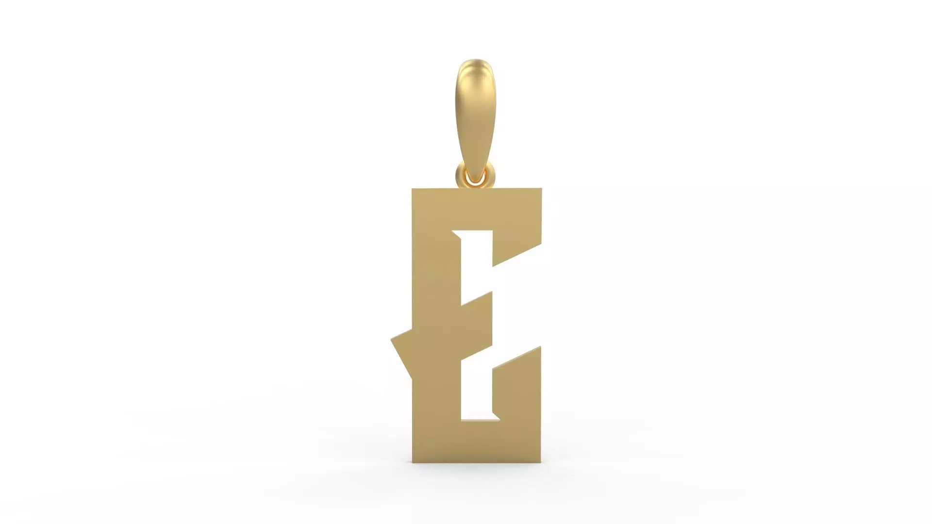Initial Letters Pendant Monshter E 3D print model_0