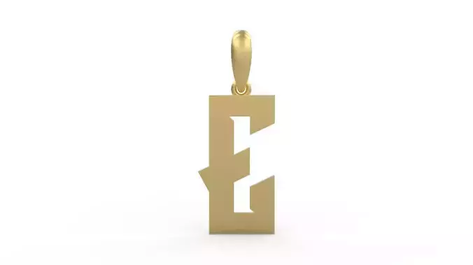 Initial Letters Pendant Monshter E