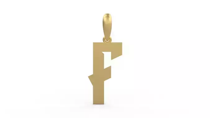 Initial Letters Pendant Monshter F