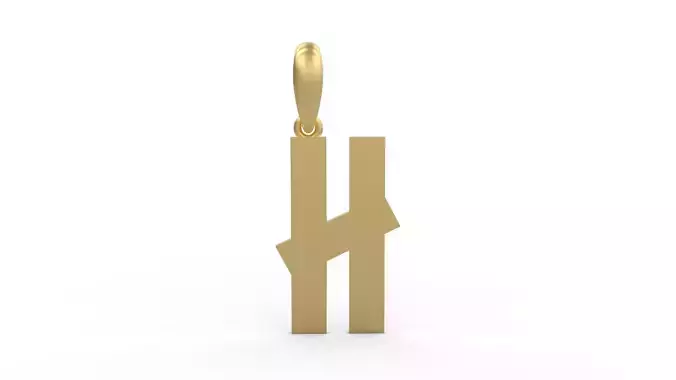 Initial Letters Pendant Monshter H