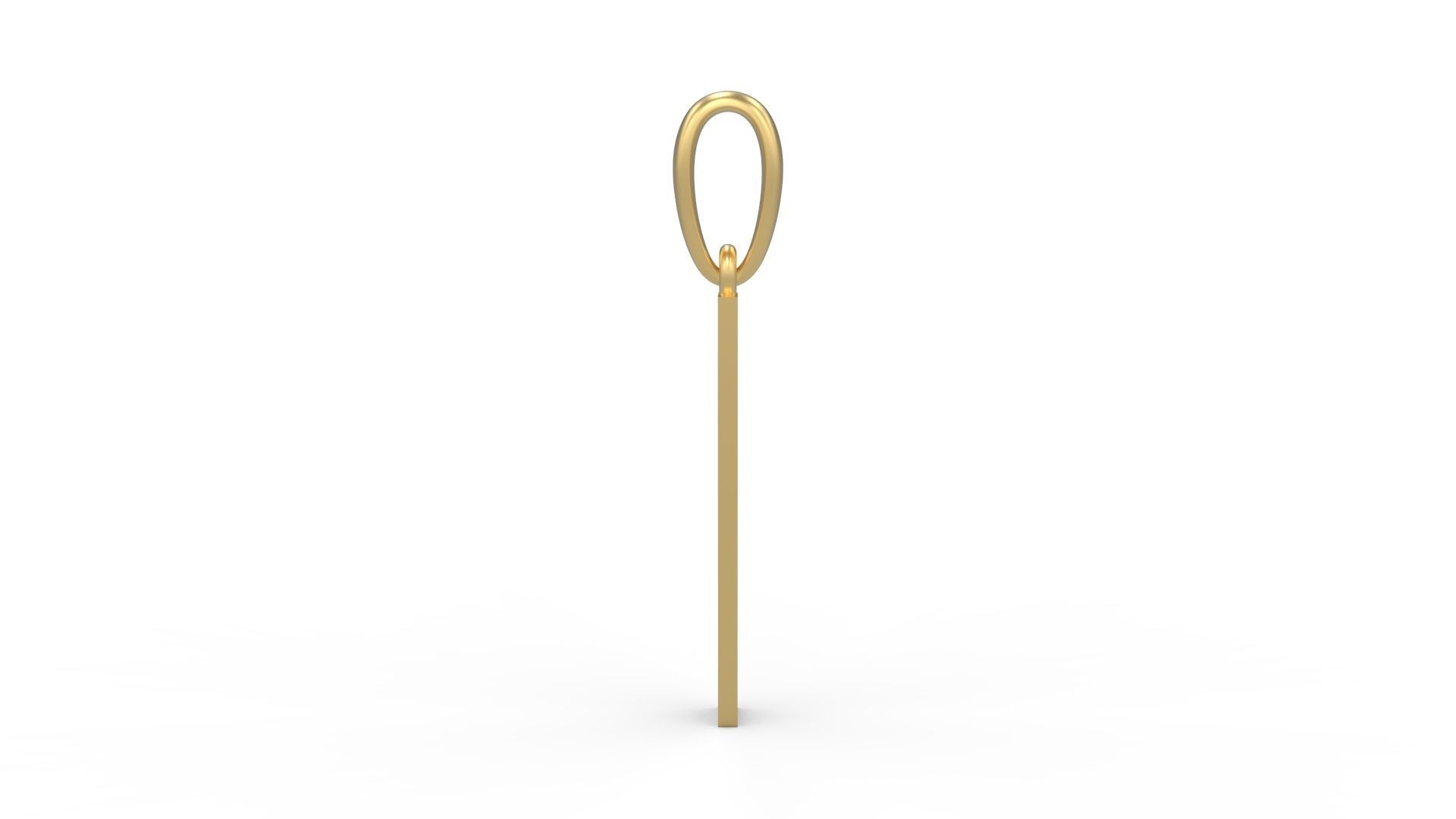 Initial Letters Pendant Monshter I 3D print model_2