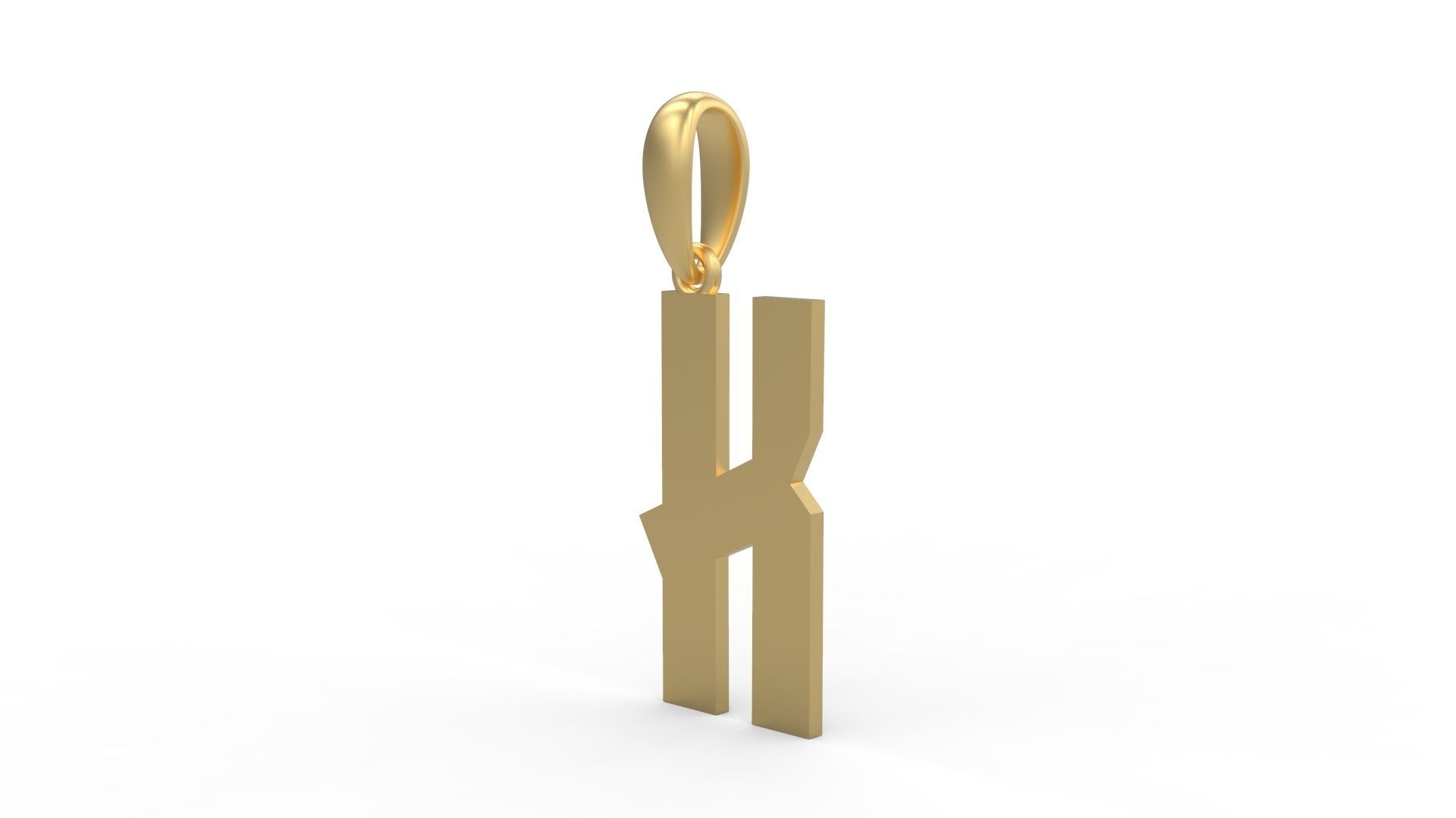 Initial Letters Pendant Monshter K 3D print model_1