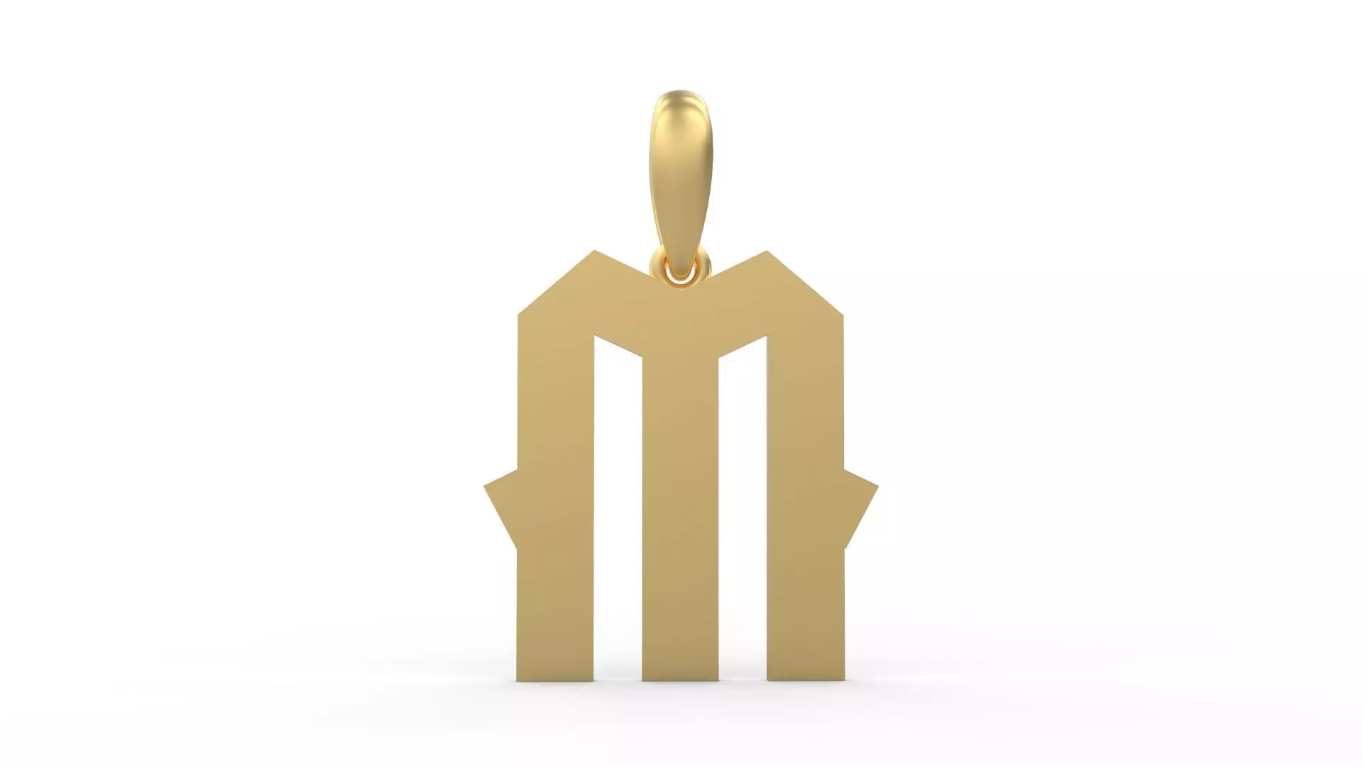 Initial Letters Pendant Monshter M 3D print model_0