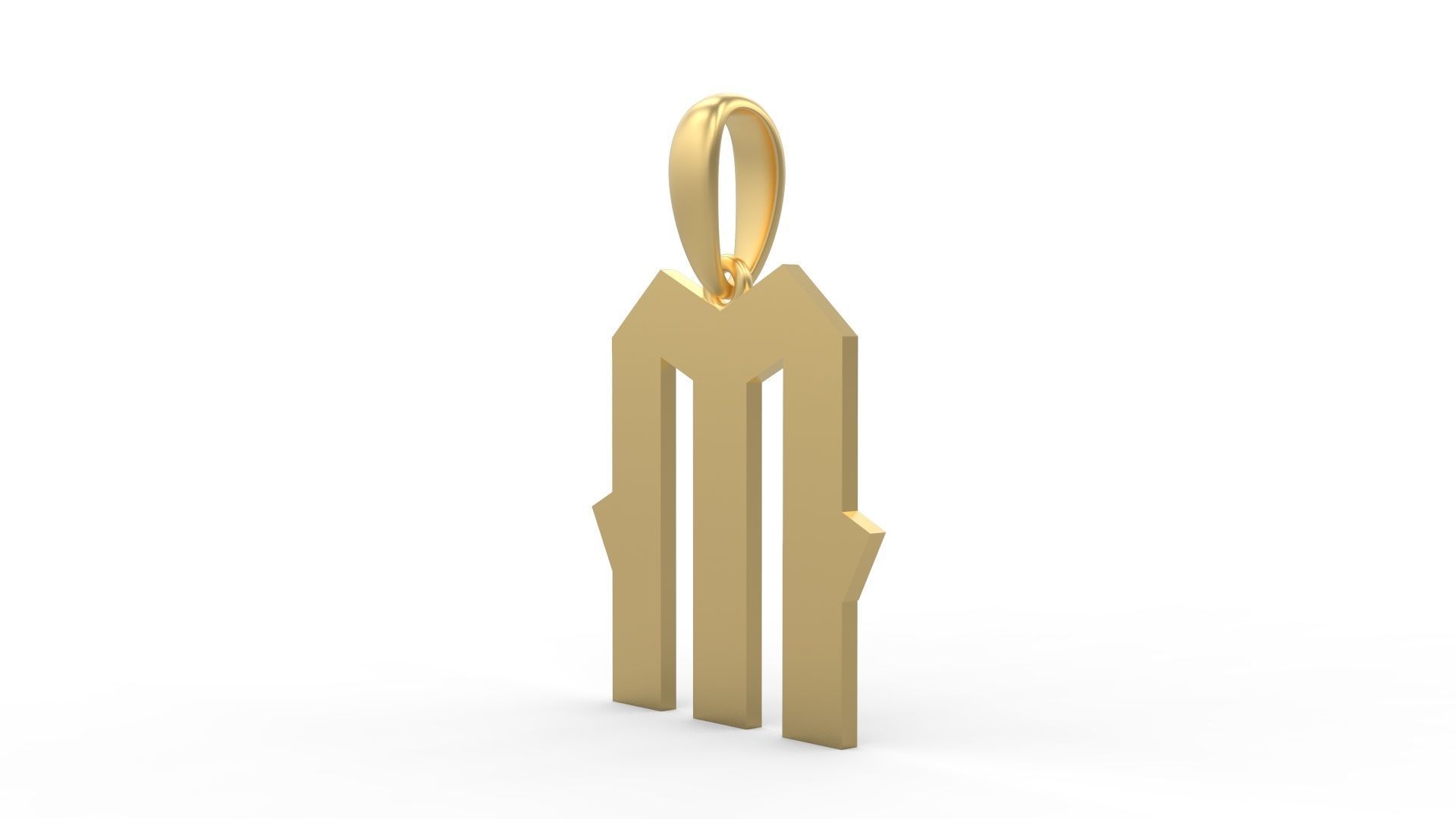 Initial Letters Pendant Monshter M 3D print model_1
