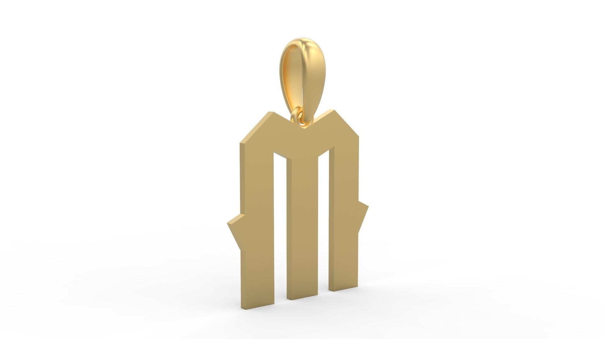 Initial Letters Pendant Monshter M 3D print model_3