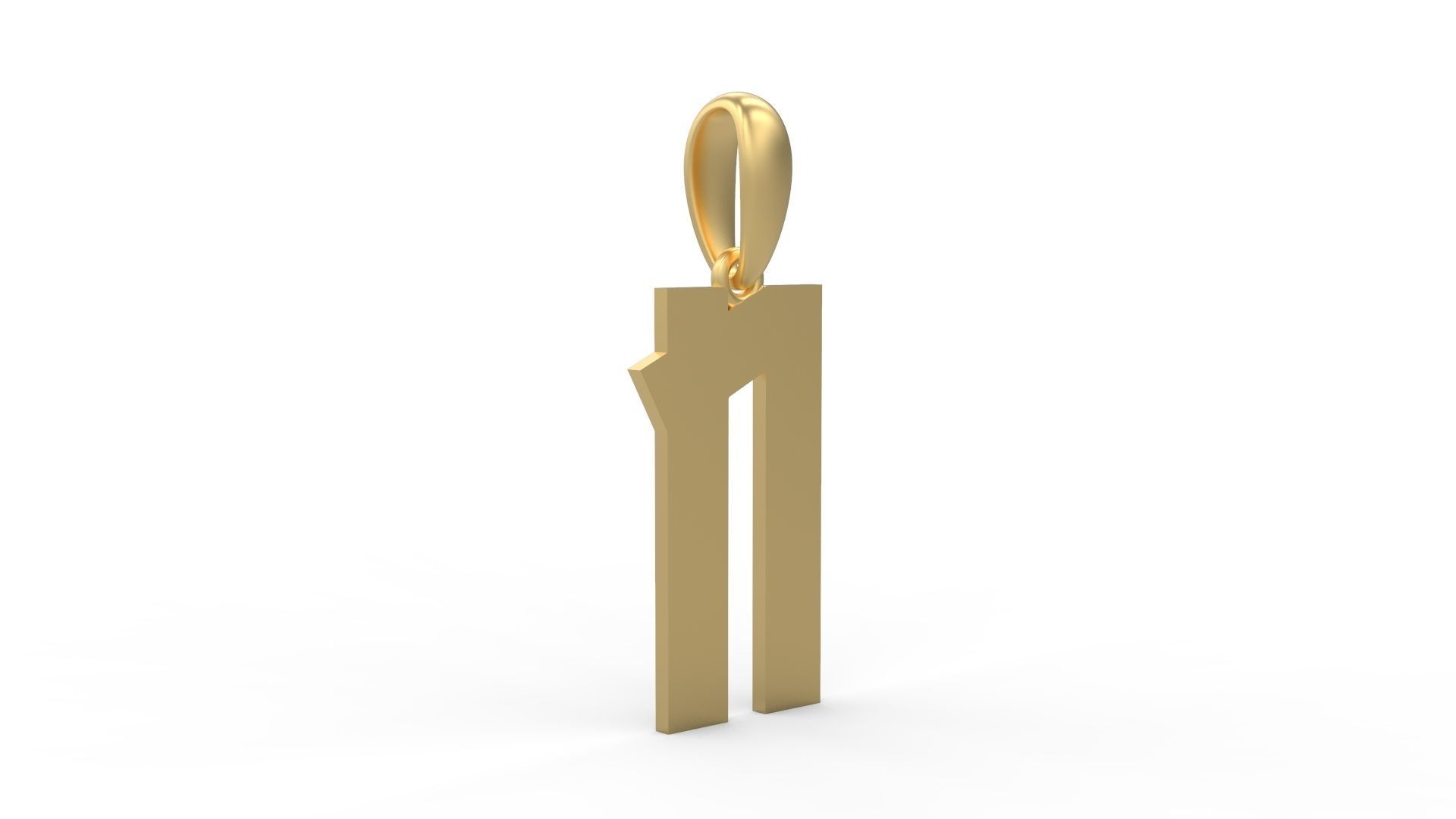 Initial Letters Pendant Monshter N 3D print model_3