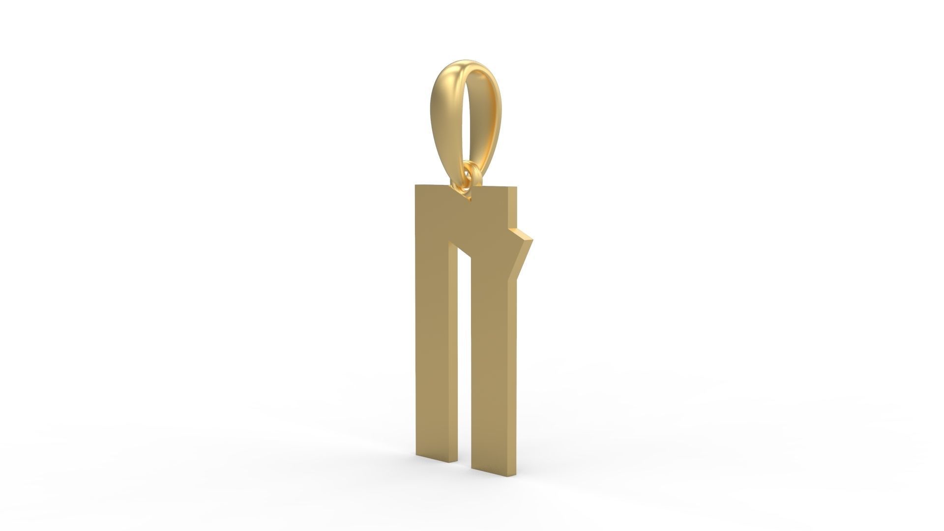 Initial Letters Pendant Monshter N 3D print model_1