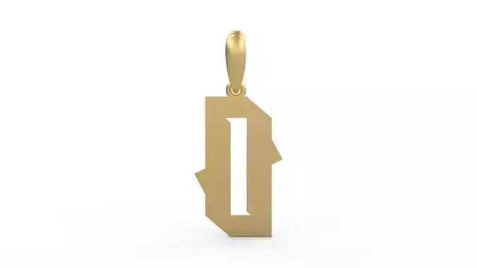 Initial Letters Pendant Monshter O