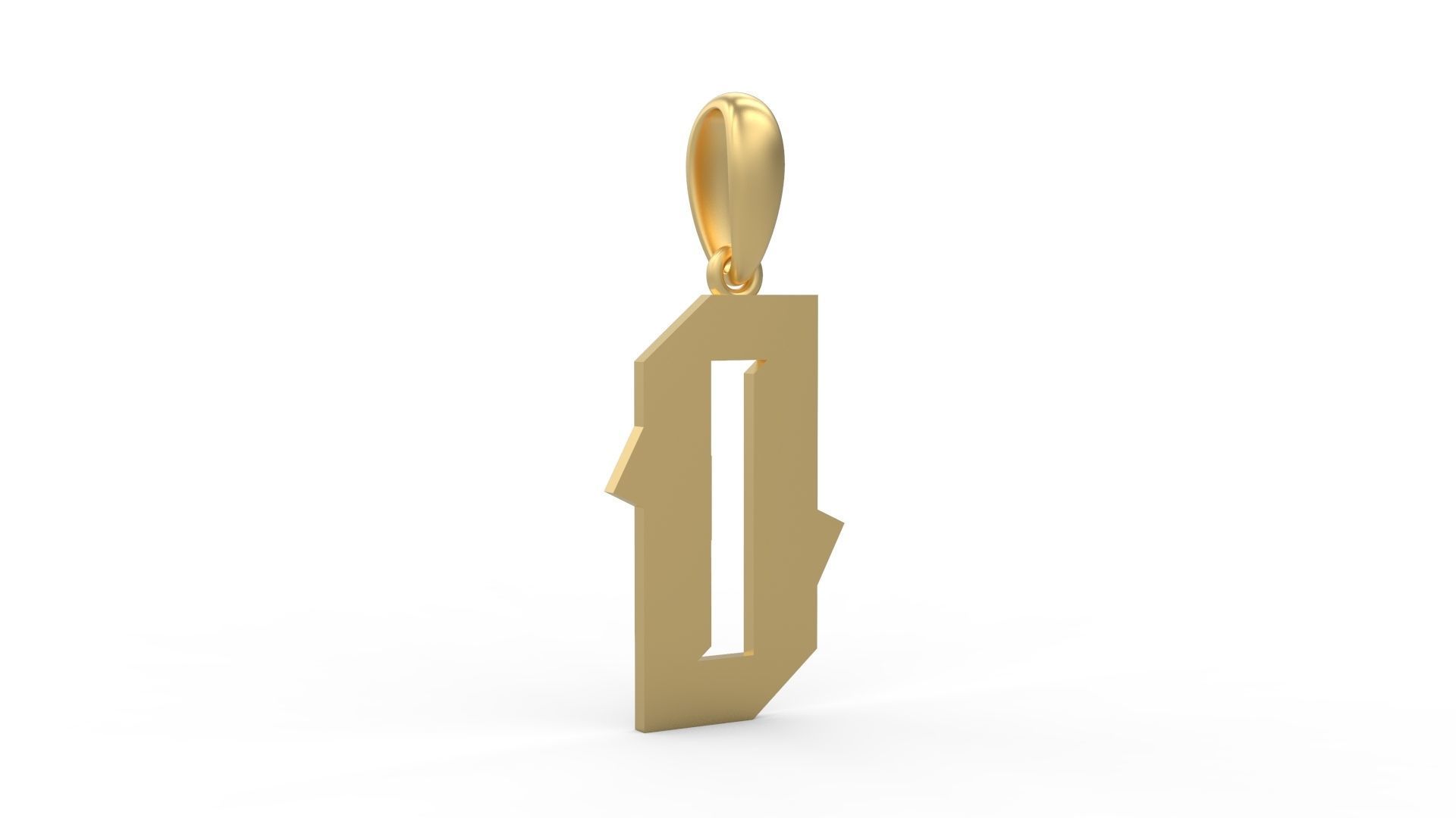 Initial Letters Pendant Monshter O 3D print model_3