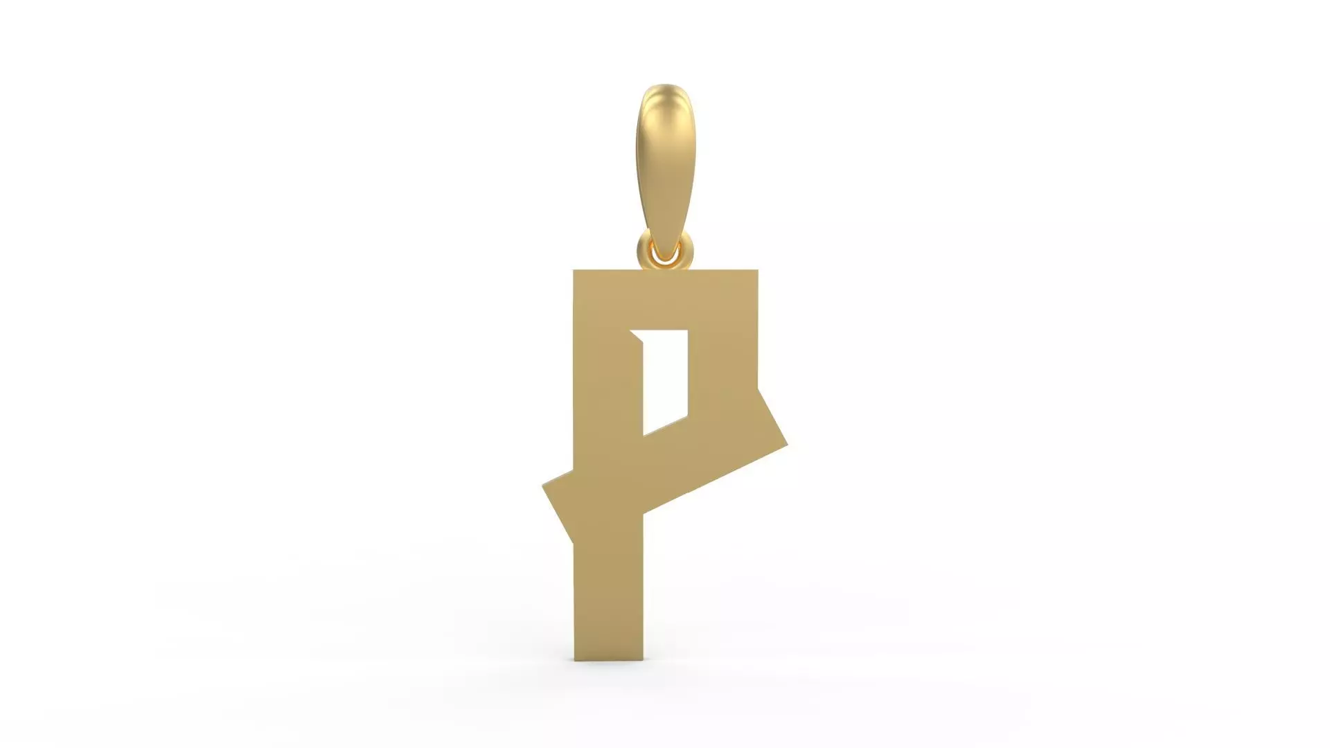 Initial Letters Pendant Monshter P 3D print model_0