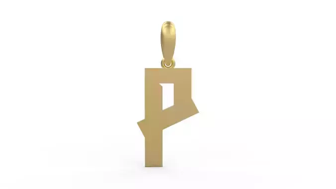 Initial Letters Pendant Monshter P