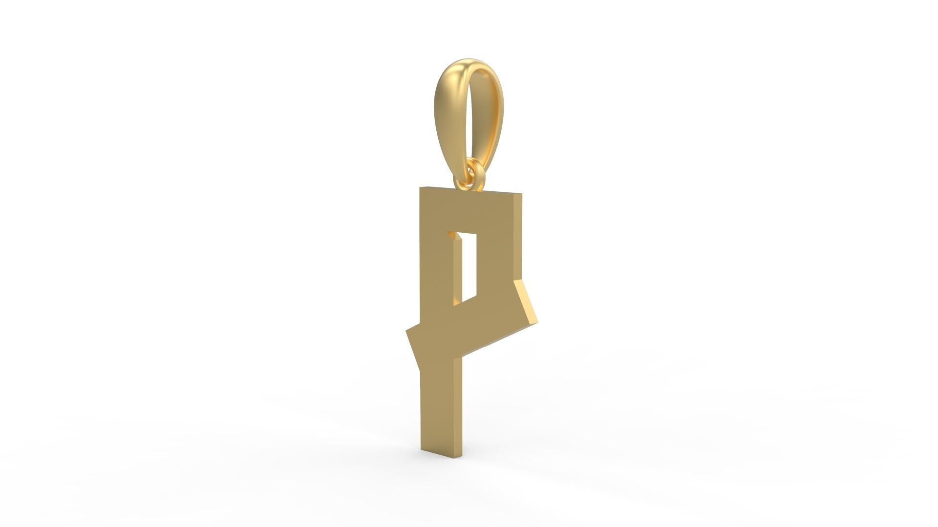 Initial Letters Pendant Monshter P 3D print model_1