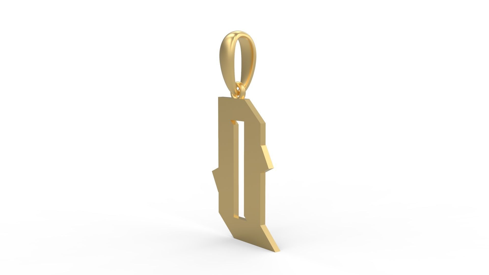 Initial Letters Pendant Monshter Q 3D print model_1
