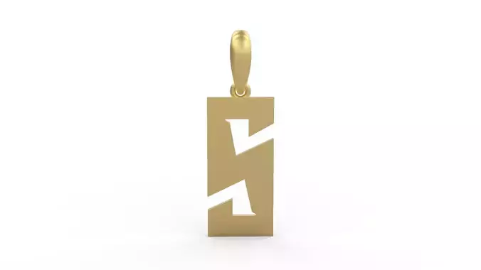 Initial Letters Pendant Monshter S