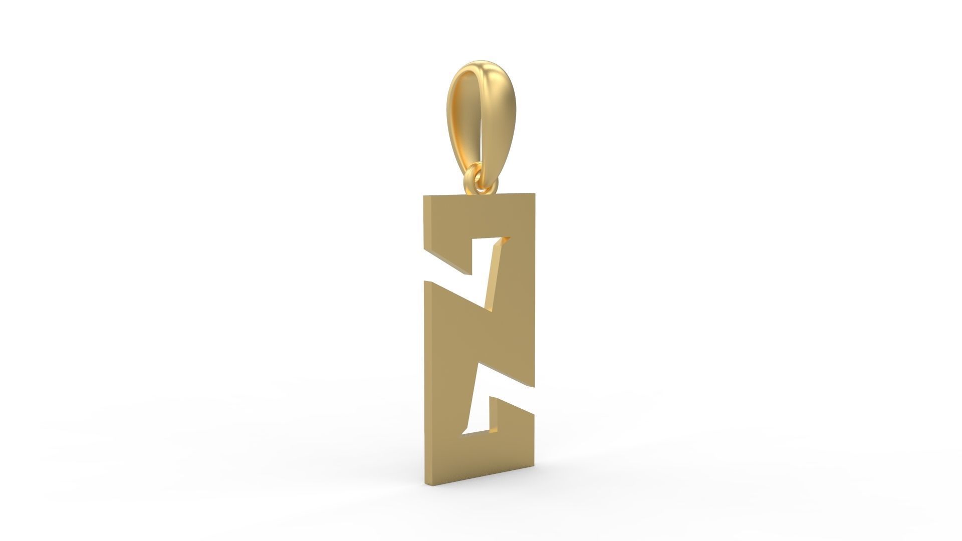 Initial Letters Pendant Monshter S 3D print model_3