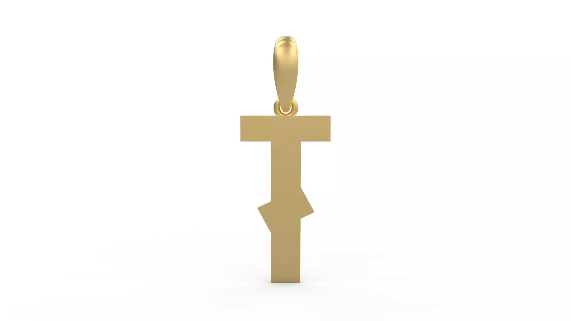 Initial Letters Pendant Monshter T 3D print model_0