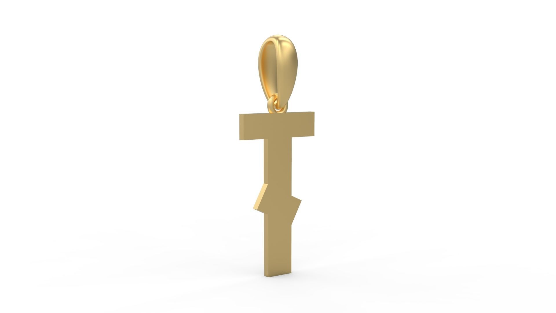 Initial Letters Pendant Monshter T 3D print model_3