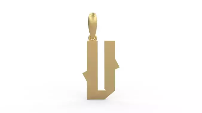 Initial Letters Pendant Monshter U