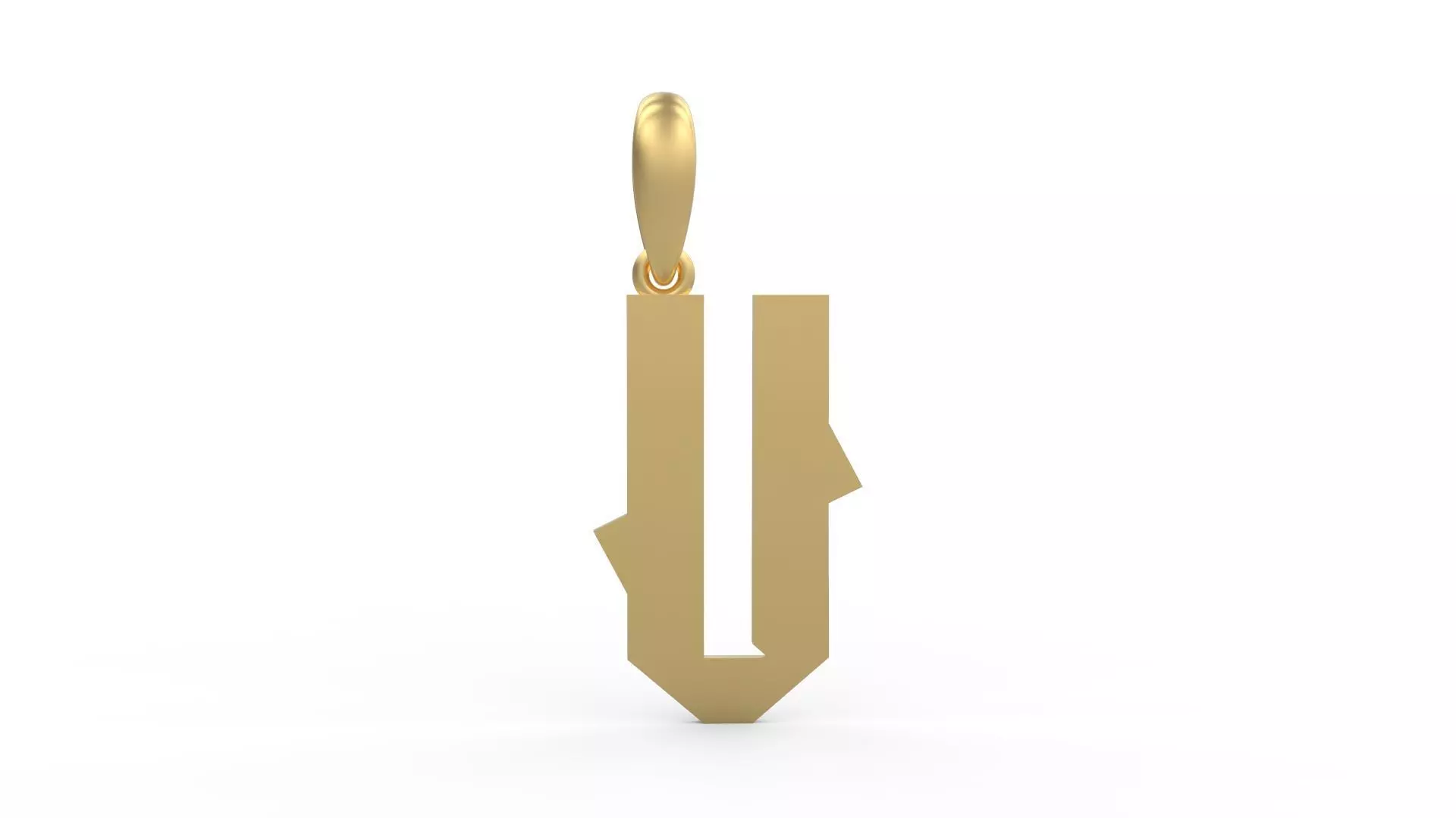 Initial Letters Pendant Monshter V 3D print model_0