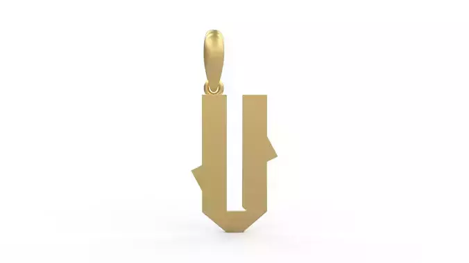 Initial Letters Pendant Monshter V