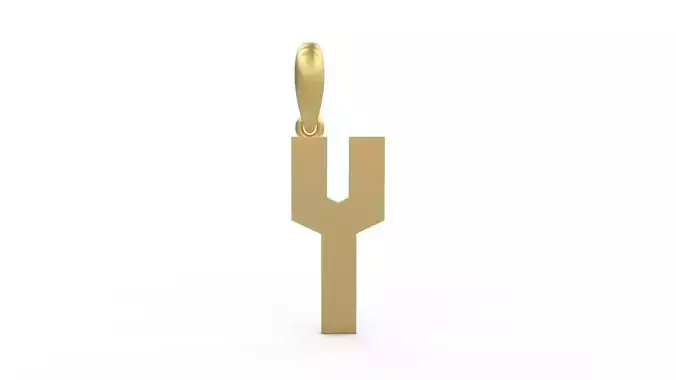 Initial Letters Pendant Monshter Y