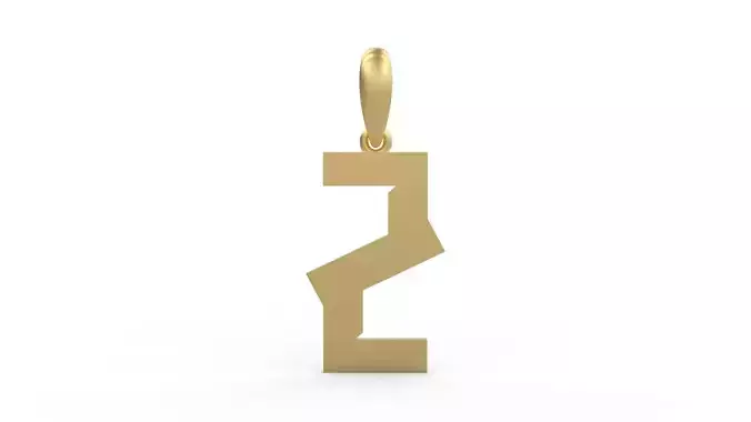 Initial Letters Pendant Monshter Z