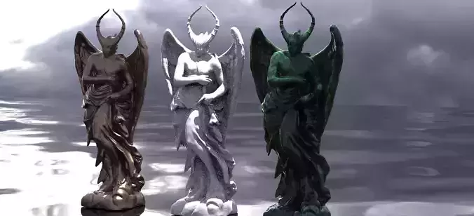 Woman Fallen Angel classical inspired 2