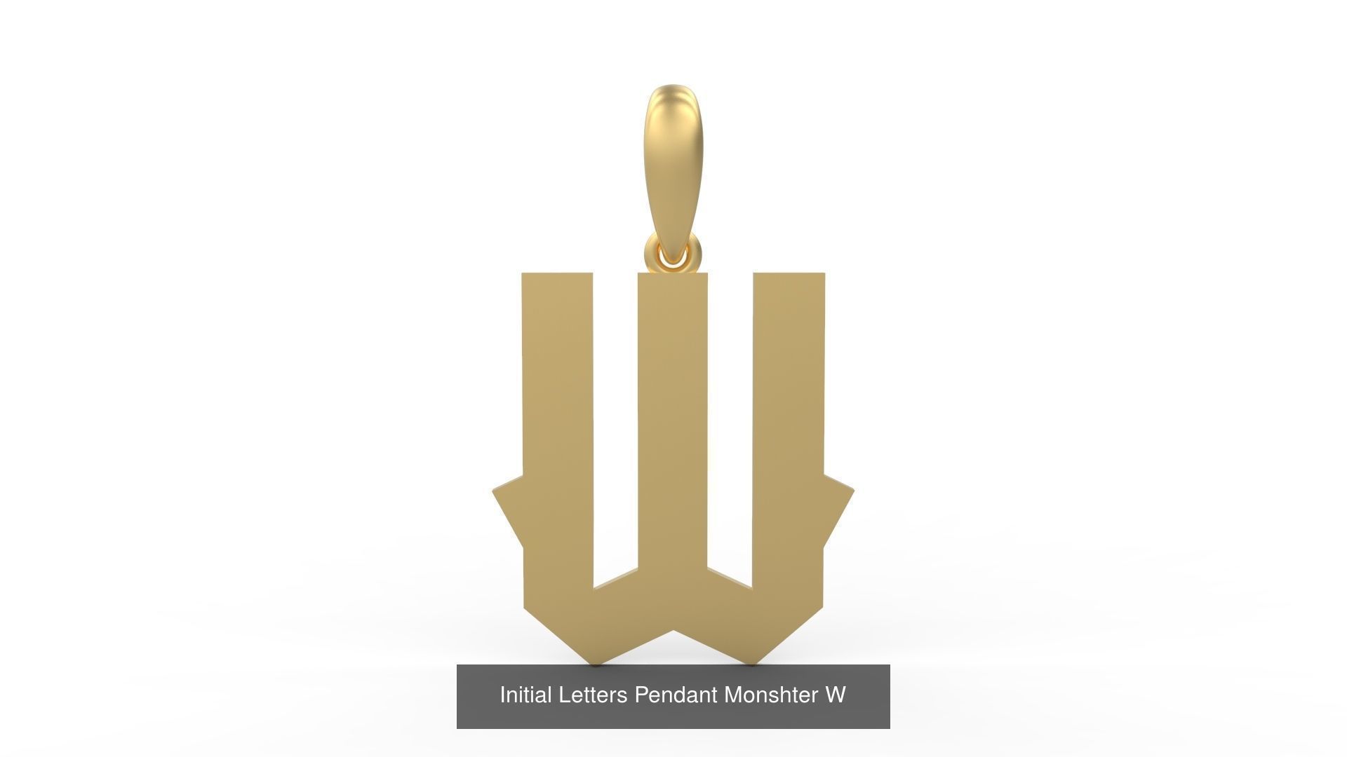 Initial Letters Pendant Alphabets Monshter 3D Model Collection_25