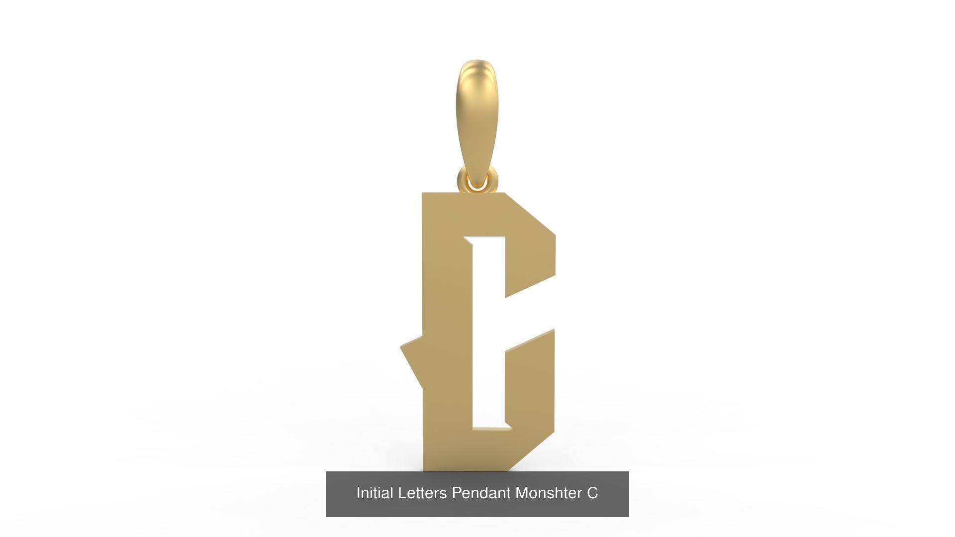 Initial Letters Pendant Alphabets Monshter 3D Model Collection_5